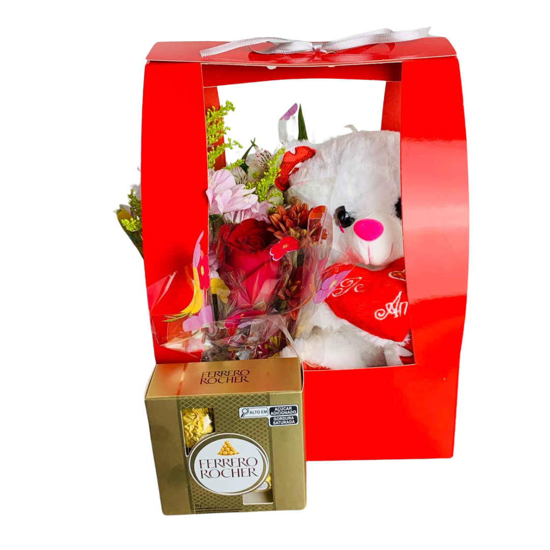 Caixinha Floral e Rosa