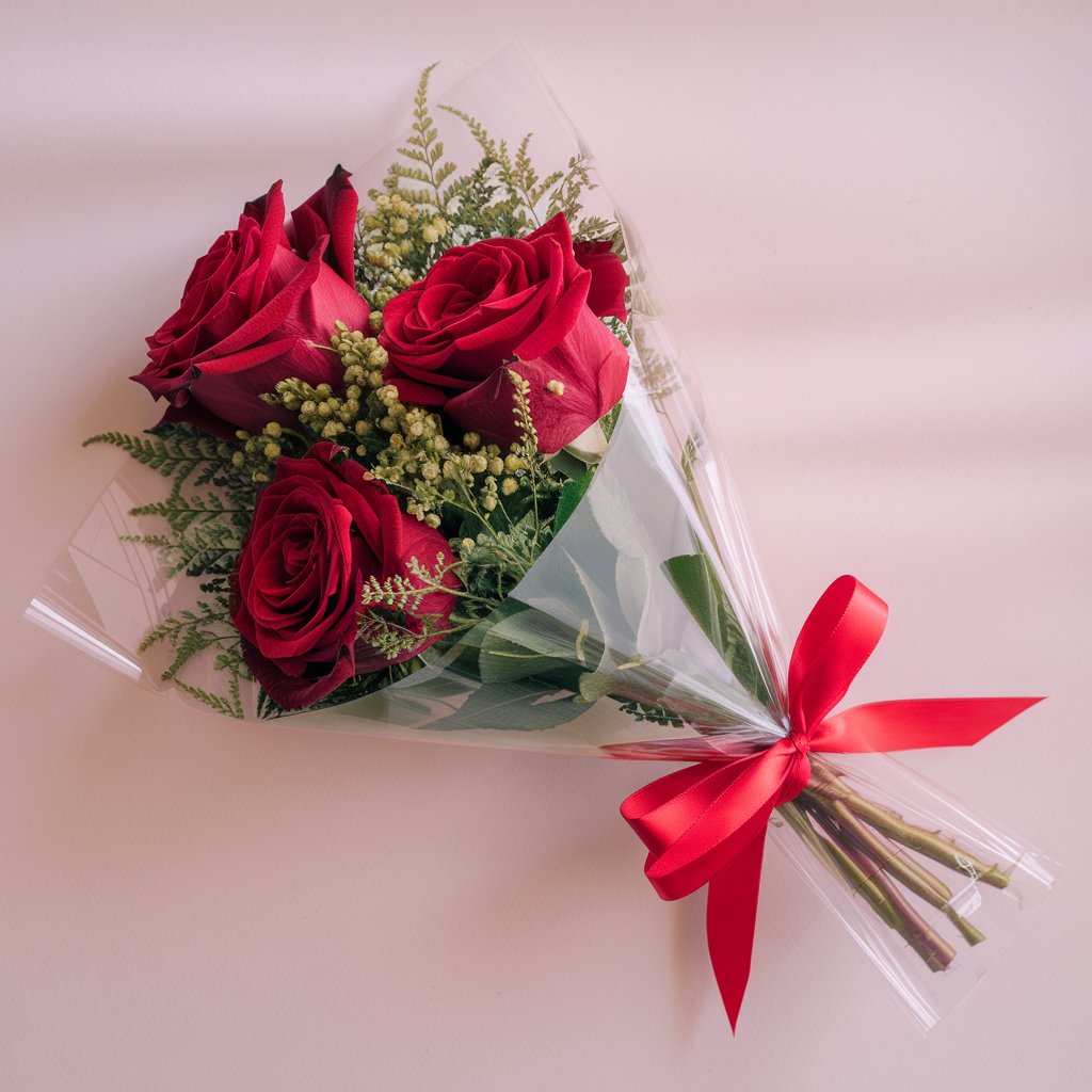 Buquê 3 Rosas Vermelhas
