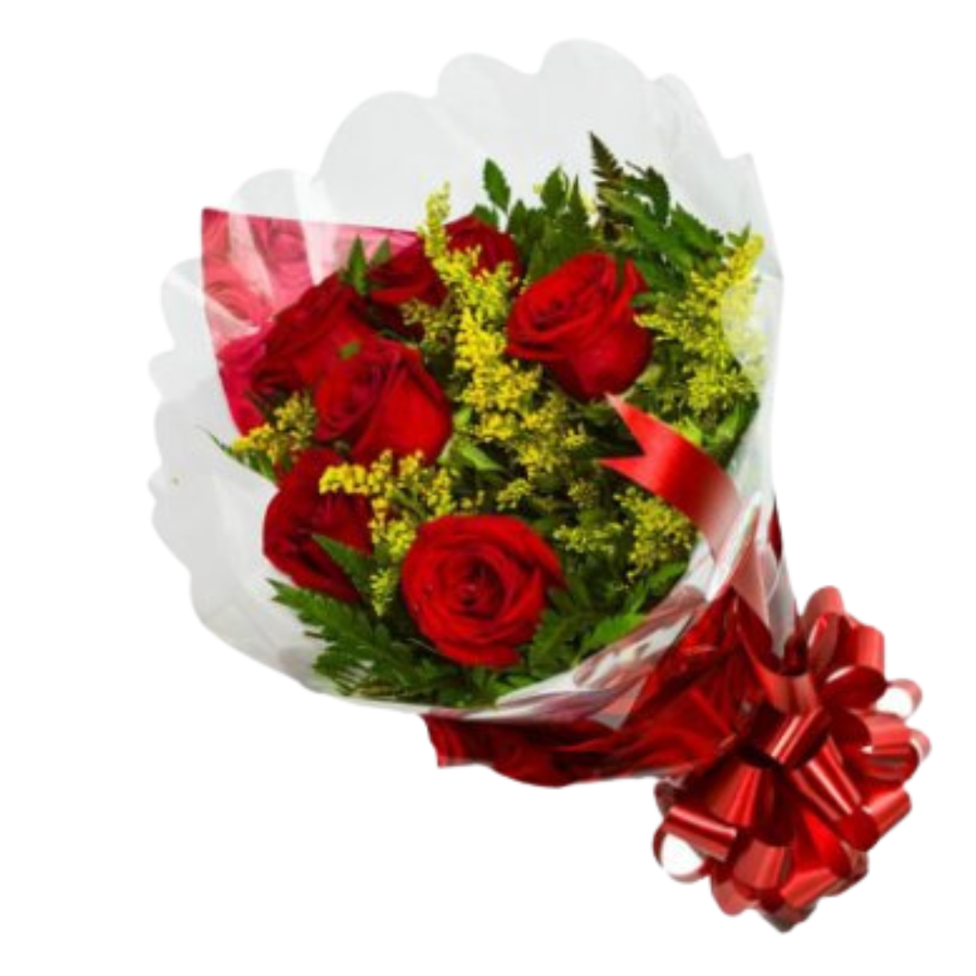 Buquê 6 Rosas Vermelhas