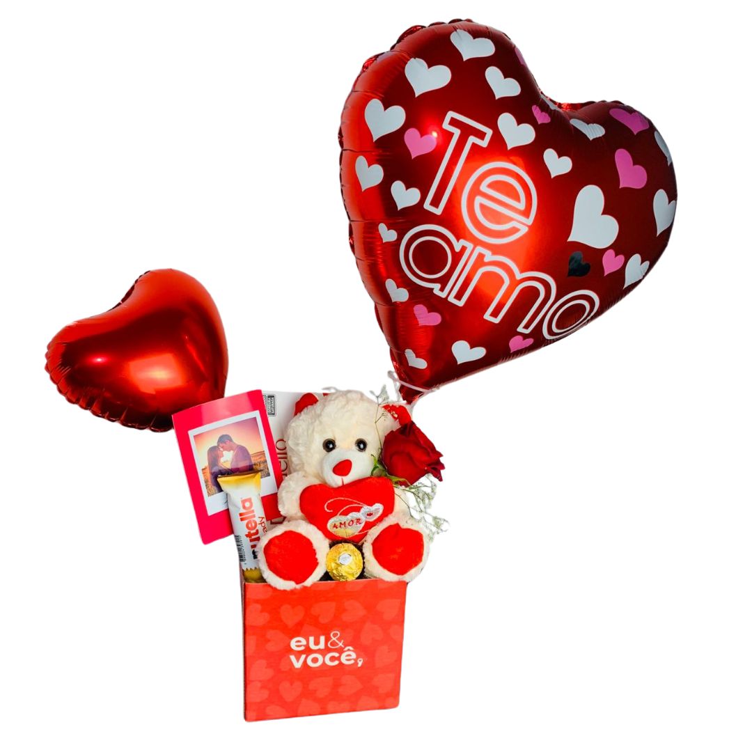 Box Urso e Balões Românticos