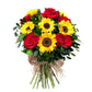 Buquê 6 girassóis e rosas
