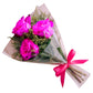 Buquê 3 Rosas Cor de Rosa