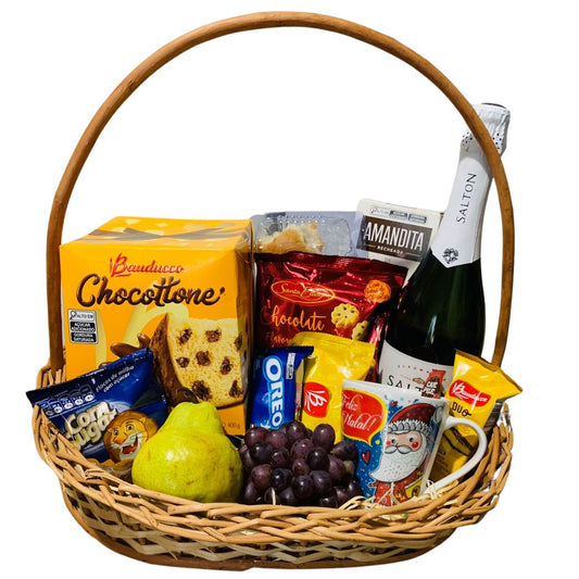 Cesta de Café da Manhã com Espumante