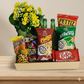 Cesta Média com Flor e Aperitivos
