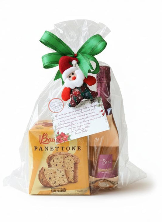 Kit Festivo Natalino - Panettone & Espumante