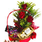 Cesta De Chocolate Ferrero Rocher Com Flores